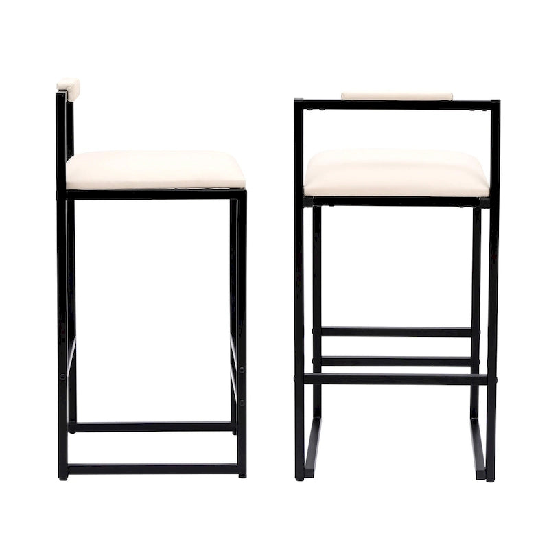 Modern Bar Stools Dining Chairs with Foot Rest for Kitchen
