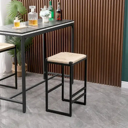 Modern Bar Stools Dining Chairs with Foot Rest for Kitchen