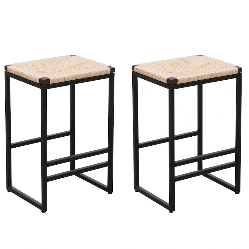 Modern Bar Stools Dining Chairs with Foot Rest for Kitchen