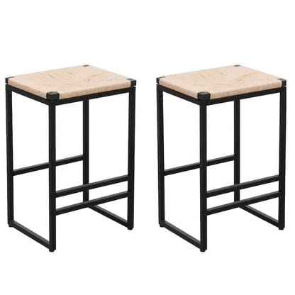 Modern Bar Stools Dining Chairs with Foot Rest for Kitchen