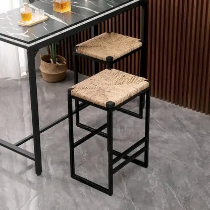 Modern Bar Stools Dining Chairs with Foot Rest for Kitchen