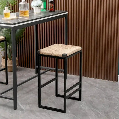 Modern Bar Stools Dining Chairs with Foot Rest for Kitchen