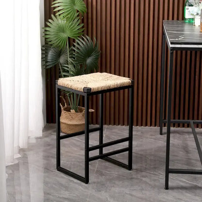 Modern Bar Stools Dining Chairs with Foot Rest for Kitchen