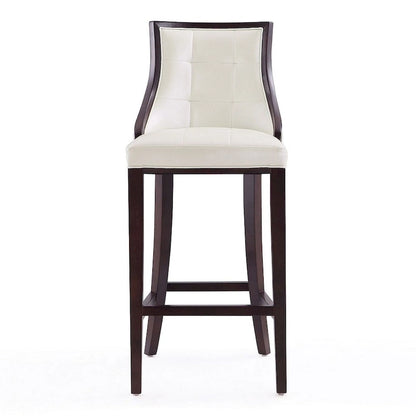 Manhattan Comfort Fifth Avenue 45 in. Walnut Beech Wood Bar Stool (Set of 2)