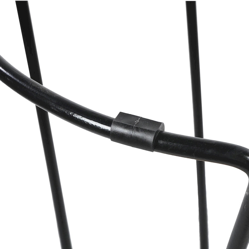 24 Inch Handcrafted Backless Barstool, Natural Brown Mango Wood Thick Saddle Seat, Black Iron Base