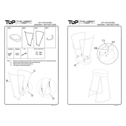 24 Inch Handcrafted Backless Barstool, Natural Brown Mango Wood Thick Saddle Seat, Black Iron Base