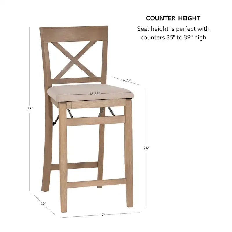 Linon 24-Inch Folding Counter Stool