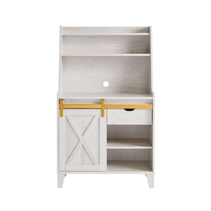 DH BASIC Farmhouse White Oak 6-Shelf Baker's Rack by Denhour