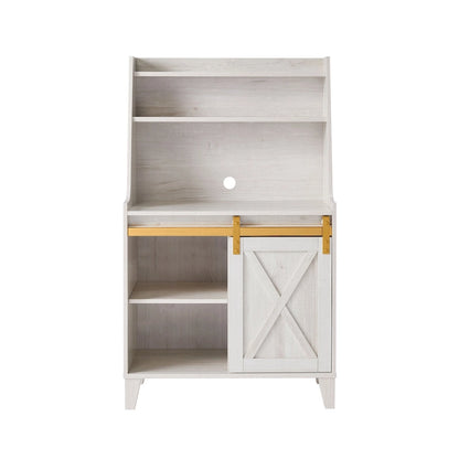 DH BASIC Farmhouse White Oak 6-Shelf Baker's Rack by Denhour