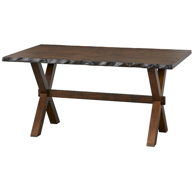 Simple Living Mandeville Live Edge Solid Wood Walnut Dining Table