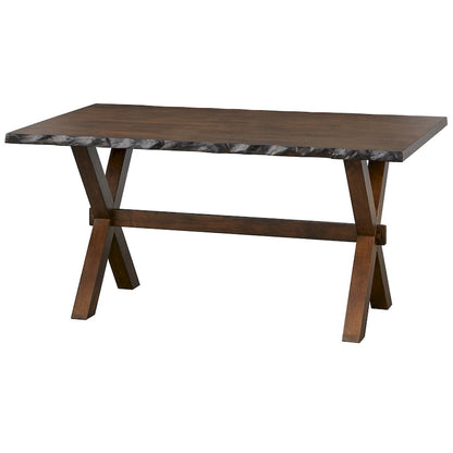 Simple Living Mandeville Live Edge Solid Wood Walnut Dining Table