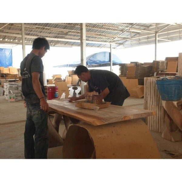 Haussmann Single Twist Stool Table 12 in SQ x 24 in H Walnut Oil - 12 x 12 x 24