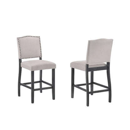 Best Quality Furniture Light Grey 5-piece Counter Height Dining Set