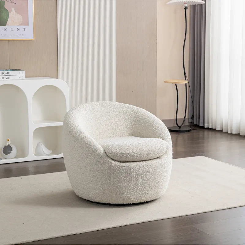 Roundhill Furniture Winnie Modern Swivel Barrel Chair