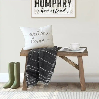 Sawmill Wood Bench - 13.3D x 30W x 17.3H