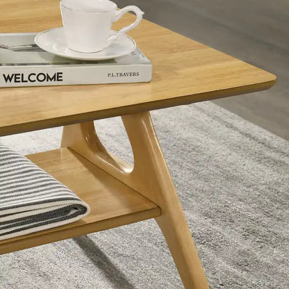 Roundhill Furniture Arona Mid-Century Modern Wood 3-Piece Coffee Table Set