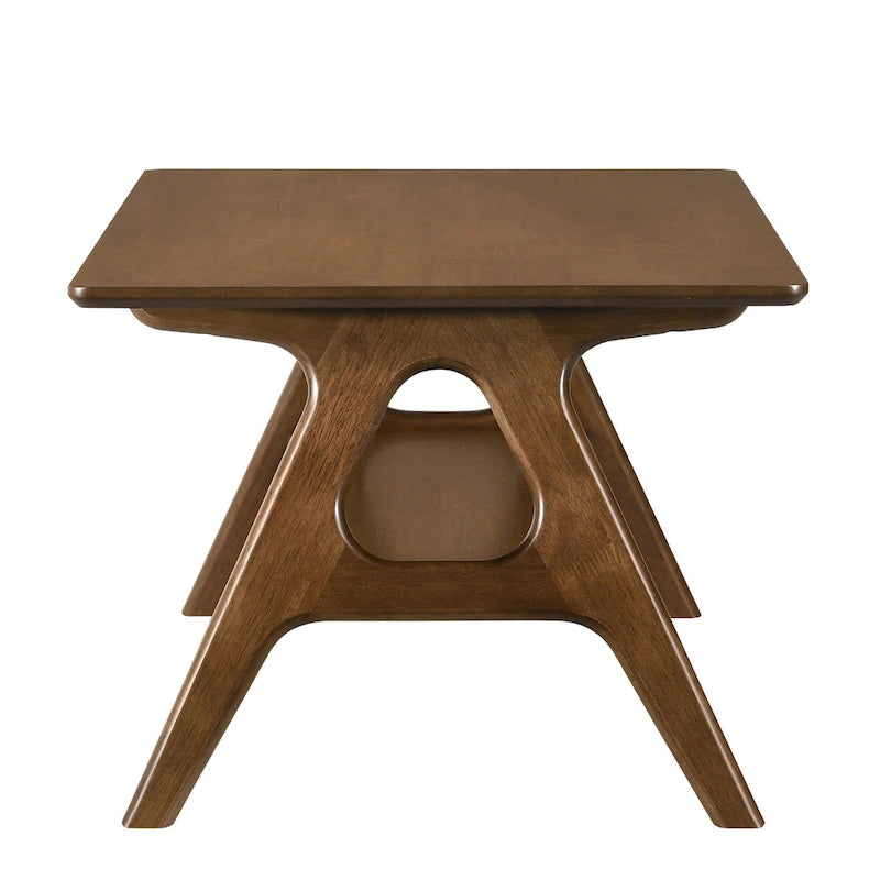 Roundhill Furniture Arona Mid-Century Modern Wood 3-Piece Coffee Table Set