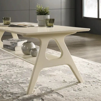 Roundhill Furniture Arona Mid-Century Modern Wood 3-Piece Coffee Table Set