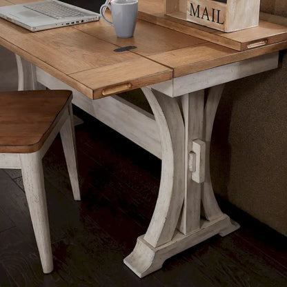 Farmhouse Reimagined Antique White Flip Lid Sofa Table