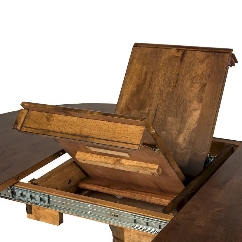 Carolina Crossing Antique Honey Distressed 5 Piece Pedestal Table Set