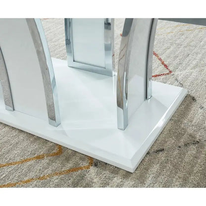 McAvory Modern 47-inch Glass Top 1-Shelf Coffee Table by Silver Orchid