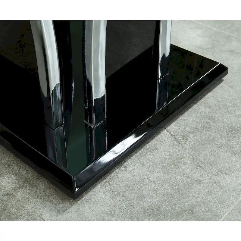 McAvory Modern 47-inch Glass Top 1-Shelf Coffee Table by Silver Orchid