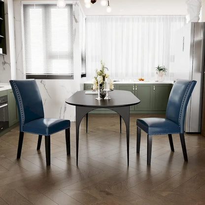 Faux Leather Kitchen Dining Accent Chairs Set of 2