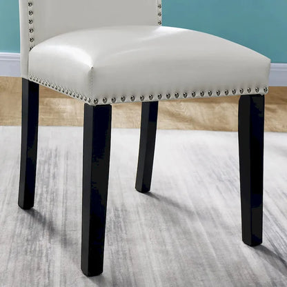 Faux Leather Kitchen Dining Accent Chairs Set of 2