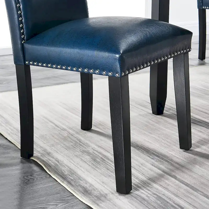 Faux Leather Kitchen Dining Accent Chairs Set of 2