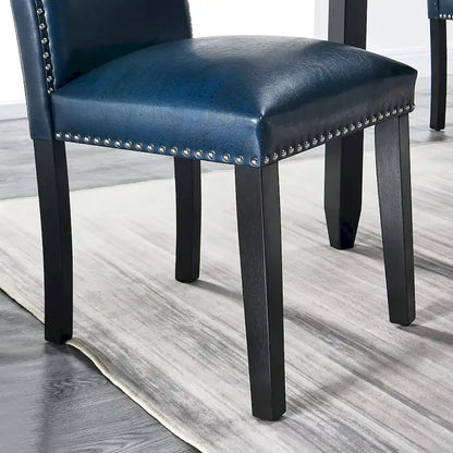 Faux Leather Kitchen Dining Accent Chairs Set of 2