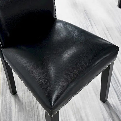 Faux Leather Kitchen Dining Accent Chairs Set of 2