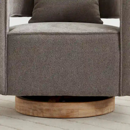 29W Boucle Upholstered Swivel Armchair Single Sofa