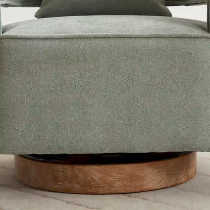 29W Boucle Upholstered Swivel Armchair Single Sofa