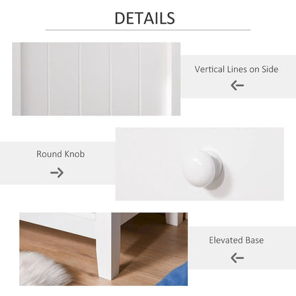 HOMCOM Modern Style Bedside End Table with Drawer and Storage Shelf for Bedroom, or Living Room - 19.75x13.75x23.5