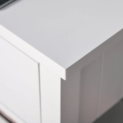 HOMCOM Modern Style Bedside End Table with Drawer and Storage Shelf for Bedroom, or Living Room - 19.75x13.75x23.5