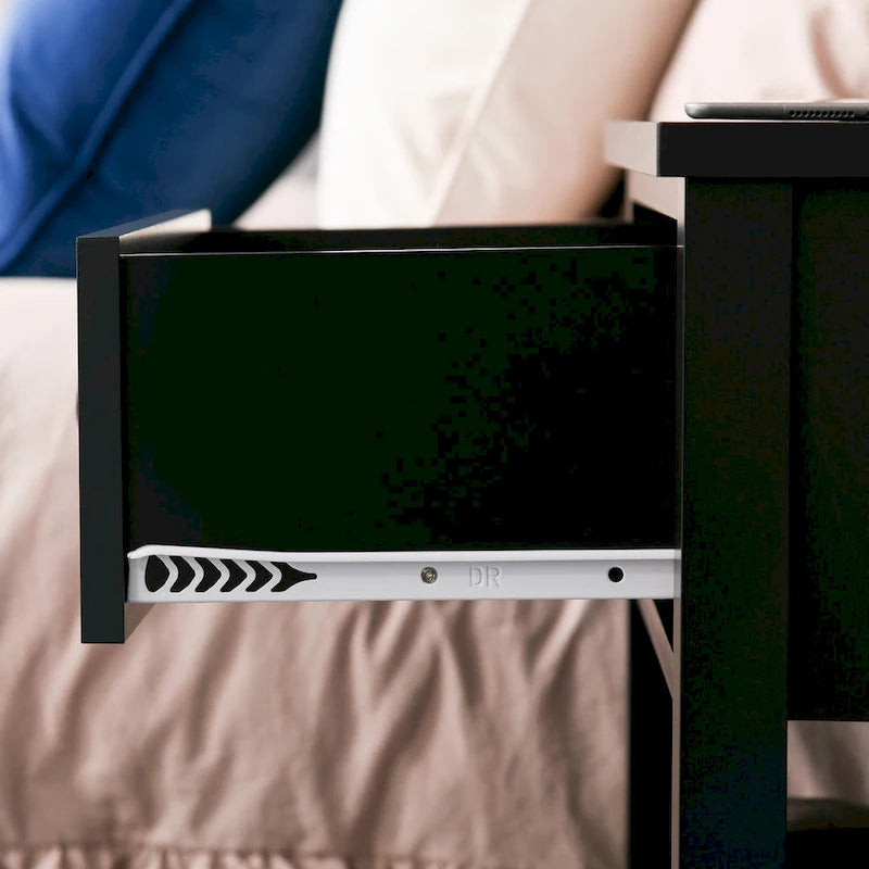 HOMCOM Modern Style Bedside End Table with Drawer and Storage Shelf for Bedroom, or Living Room - 19.75x13.75x23.5