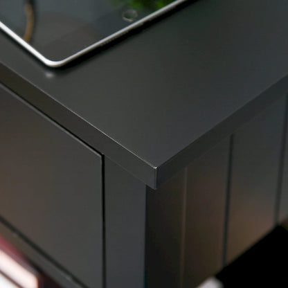 HOMCOM Modern Style Bedside End Table with Drawer and Storage Shelf for Bedroom, or Living Room - 19.75x13.75x23.5