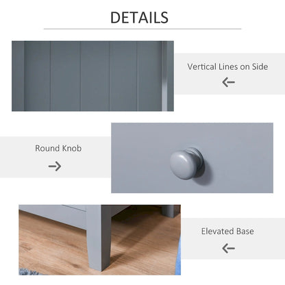 HOMCOM Modern Style Bedside End Table with Drawer and Storage Shelf for Bedroom, or Living Room - 19.75x13.75x23.5