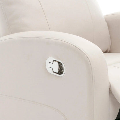 HOMYKA Modern Faux Leather Rocking Recliner with Swivel