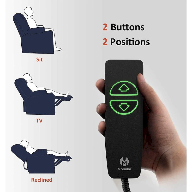 MCombo Electric Power Swivel Glider Recliner Chair with Heat and Massage, Fabric 7752