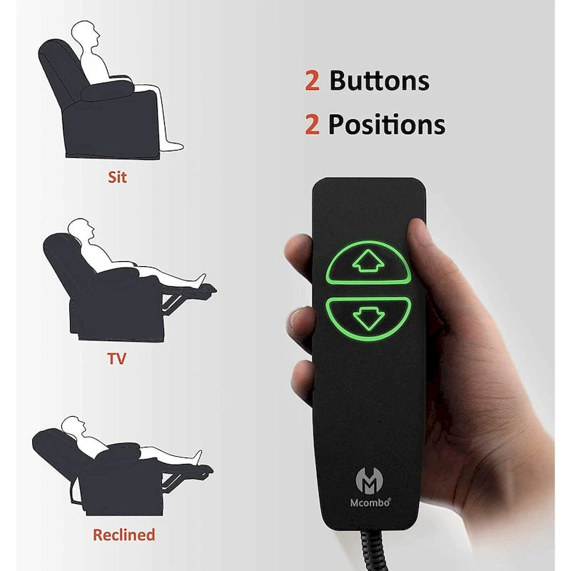 MCombo Electric Power Swivel Glider Recliner Chair with Heat and Massage, Fabric 7752