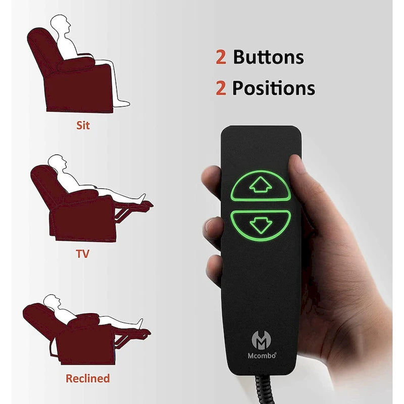 MCombo Electric Power Swivel Glider Recliner Chair with Heat and Massage, Fabric 7752