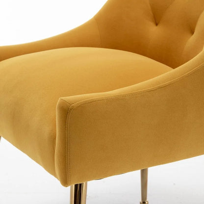 SEYNAR Modern Velvet Dining Chairs Set of 4, Upholstered Accent Chair Tufted Back Armless Chair with Back Pull