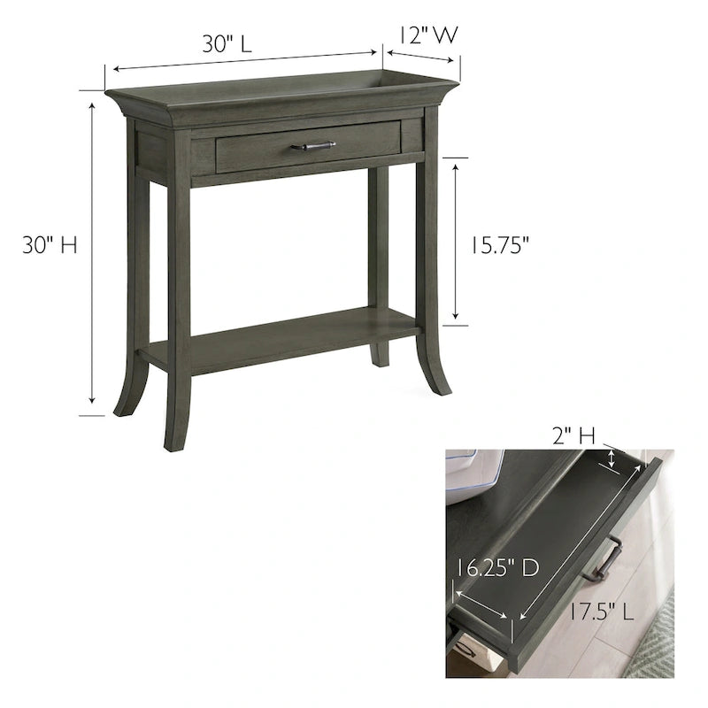 Leick Home Traditional Tray Edge Console Hall Stand