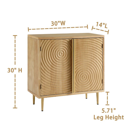 Art Leon Handcrafted Wood Sideboard with 2 Doors