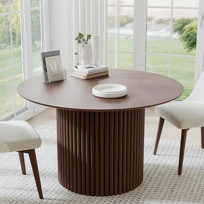 Solid Wood 46 Round Dining Table for 4 People Nordic style - 46*30