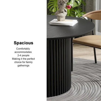 Solid Wood 46 Round Dining Table for 4 People Nordic style - 46*30