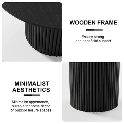 Solid Wood 46 Round Dining Table for 4 People Nordic style - 46*30