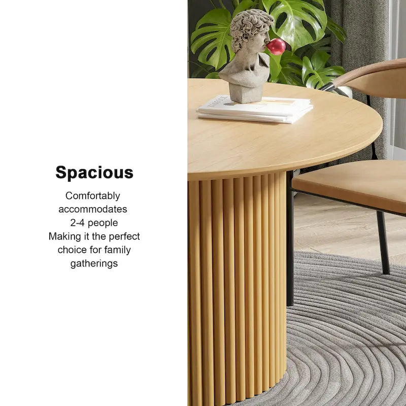 Solid Wood 46 Round Dining Table for 4 People Nordic style - 46*30