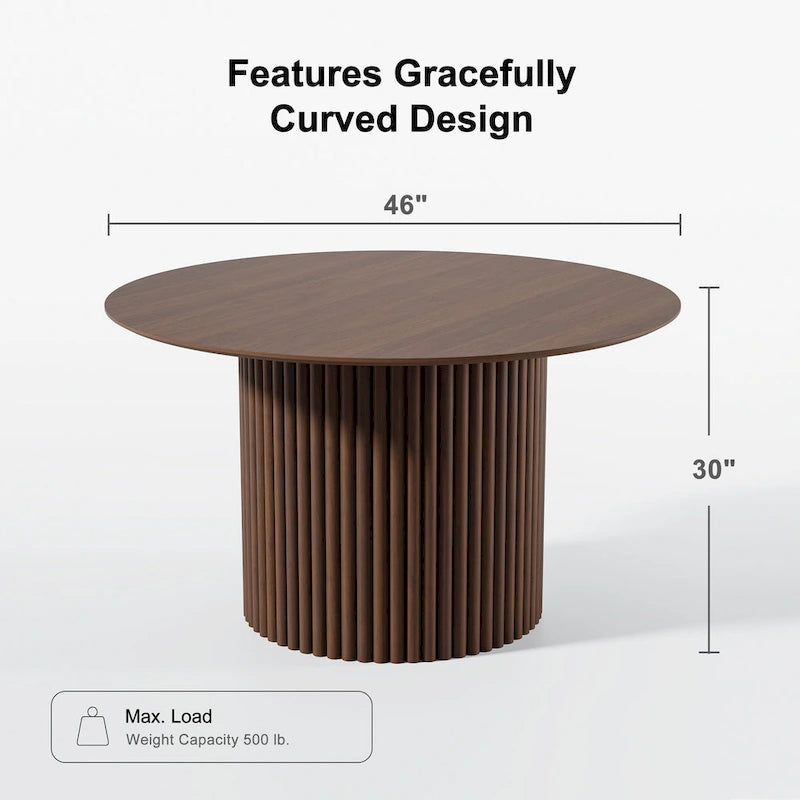 Solid Wood 46 Round Dining Table for 4 People Nordic style - 46*30